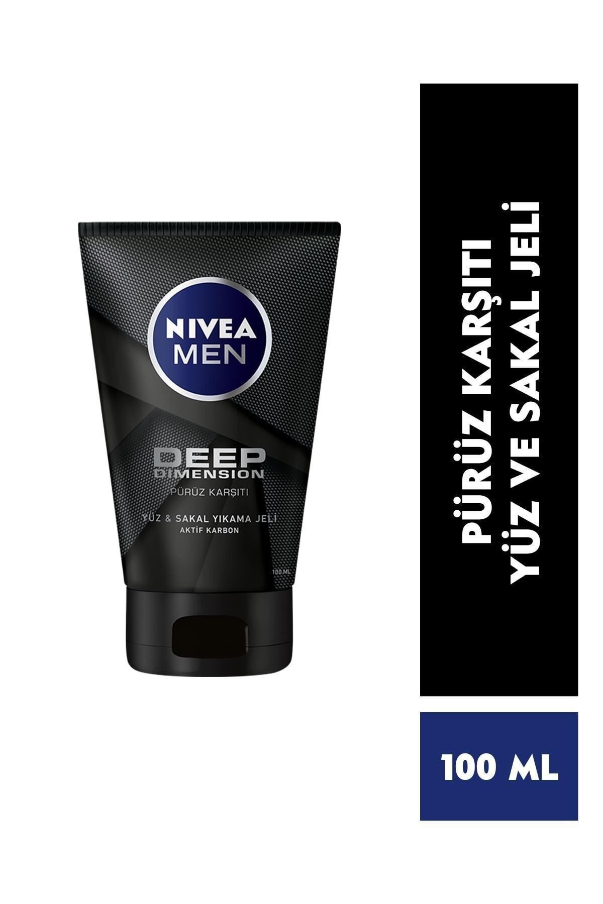 NIVEA ژل تمیزکننده صورت و صابون مایع عمیق مردانه 100 میلی لیتر