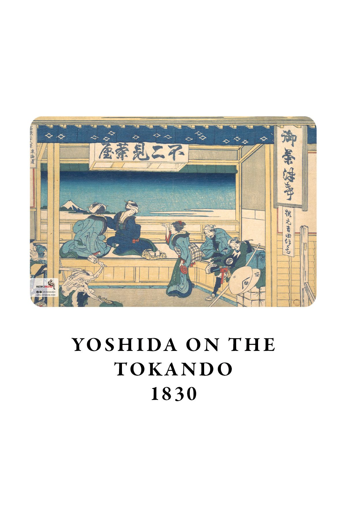 retronote-Hokusai 4-Piece Notebook Set 2 - Mount Fuji Series II - Unlined - 64 Pages - 14x21cm 4