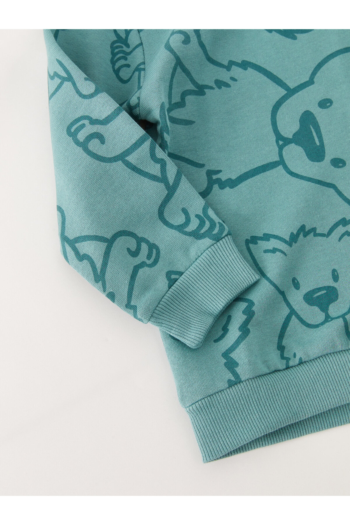 سویشرت پسرانه سبز LC Waikiki | W38316Z1LRK اورجینال - تصویر 3