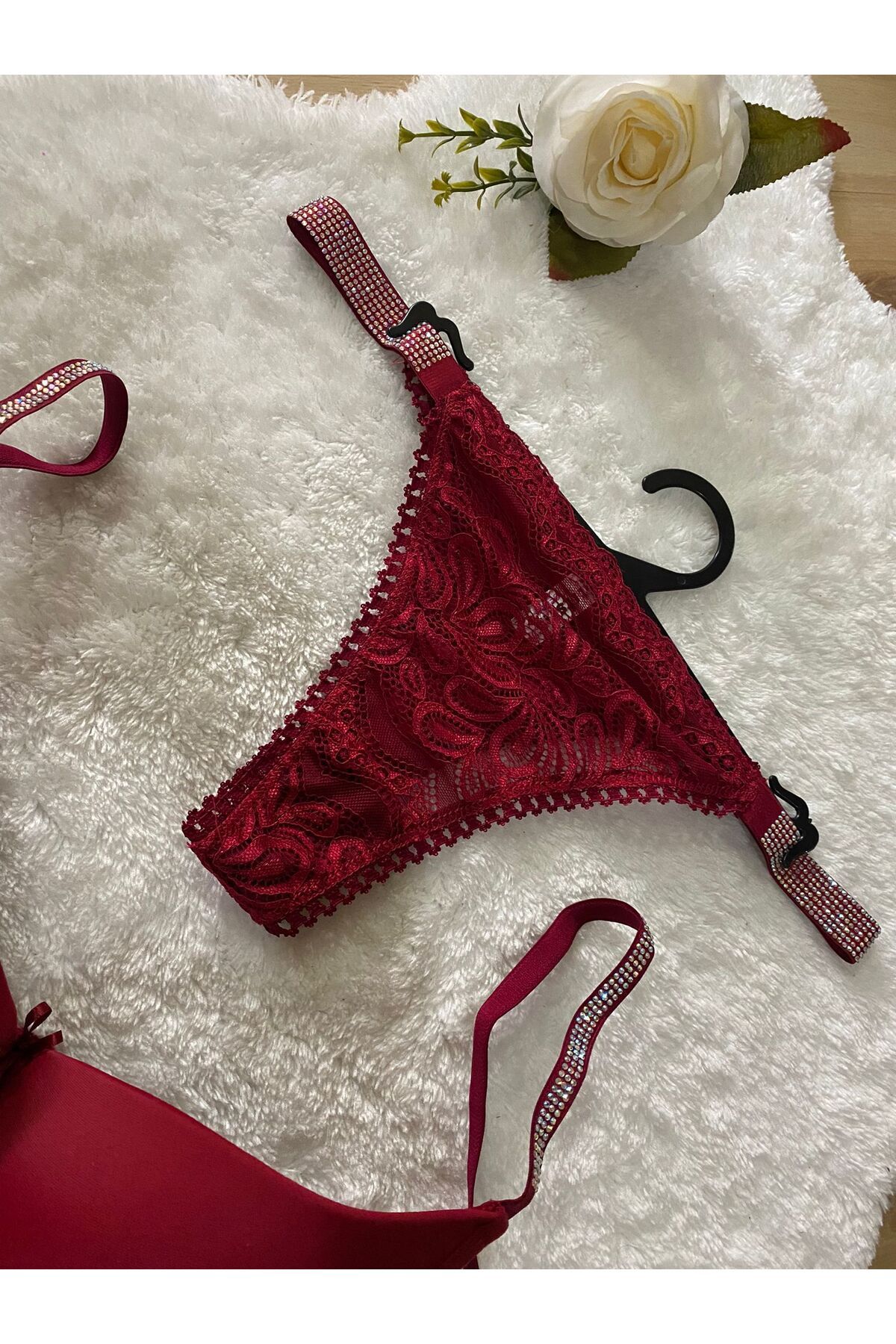 The Night Underwear-مجموعة الملابس الداخلية النسائية من The Nigt Underwear، مجموعة ملابس داخلية نسائية من الدانتيل المرصع بالأحجار، مجموعة رافعة للأعلى 2