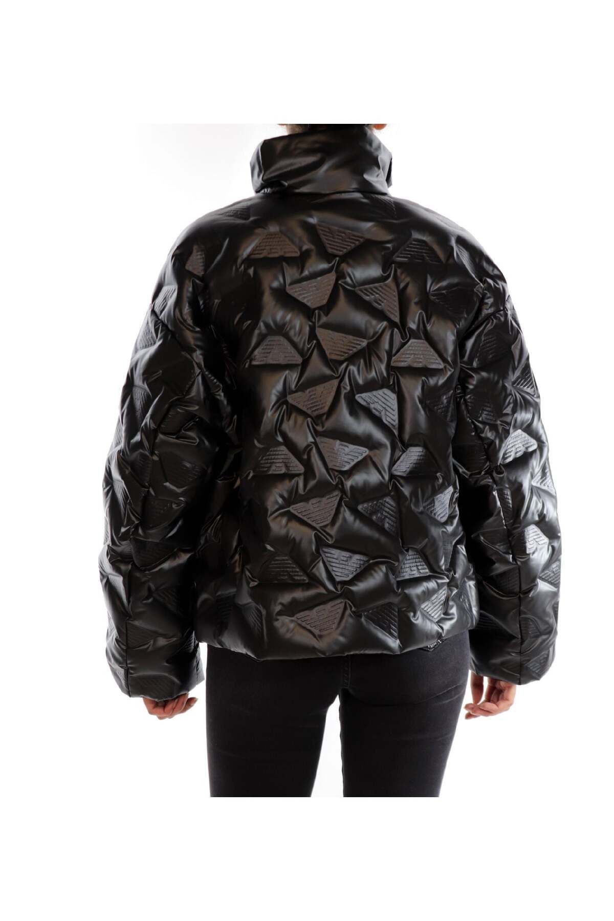 Armani black coat womens discount