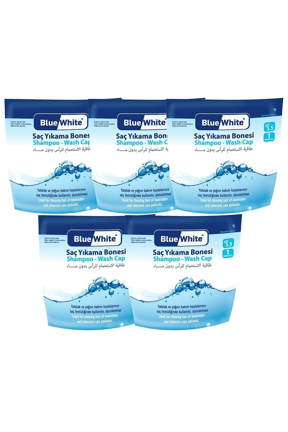 Bluewhite Saç Yıkama Bonesi-bone Blue White Saç Yıkama Bonesi 5 Adet
