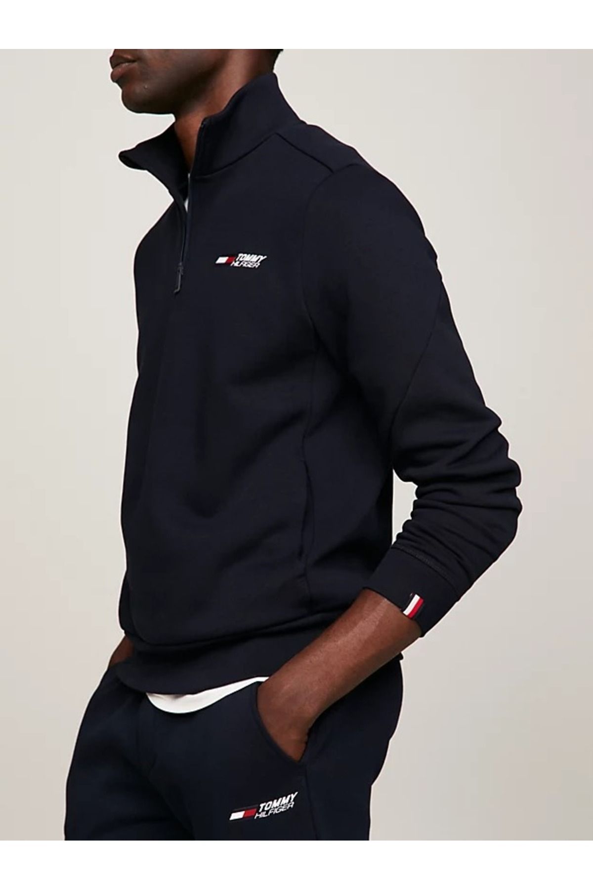 Tommy hilfiger quarter zip jacket discount