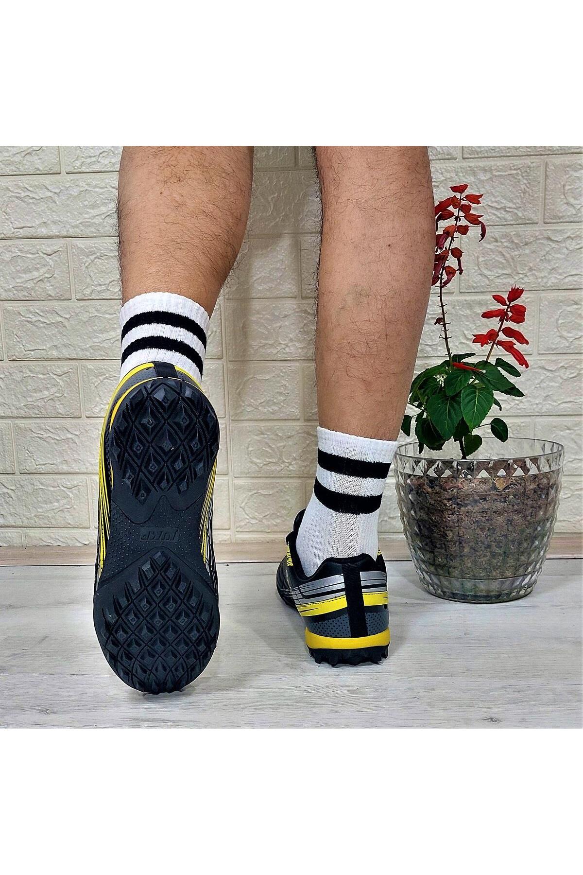 29117 کفش Jump فوتبال Astroturf مشکی زرد اورجینال - تصویر 6