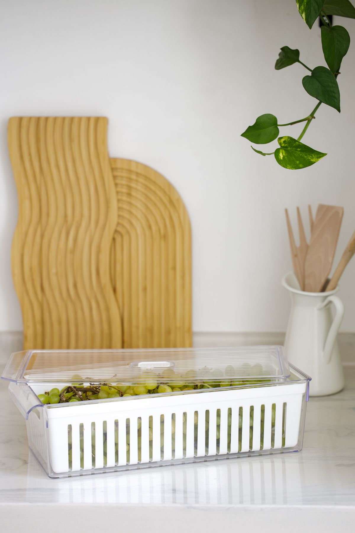 simplicity-Set of 4 Fridge Organizer - Maxi and Midi Organizer with Strainer 5