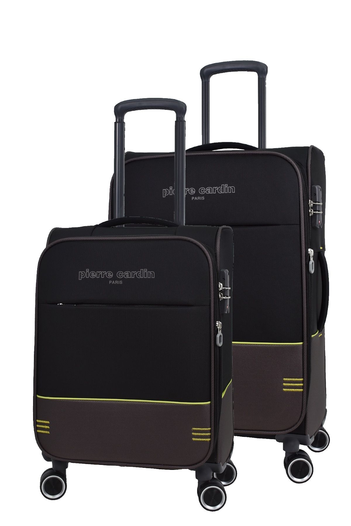 Pierre Cardin ست چمدان 2 تکه پارچه لوکس بسیار سبک و - اندازه کابین PC8200 PC-8200-04
