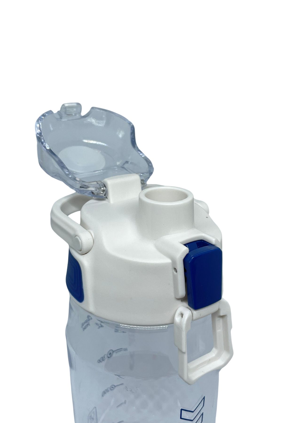 Shotay-Comfortable Drinking 600ml Strawless Handled Water Bottle with Lockable Lid and Measuring Scale 2