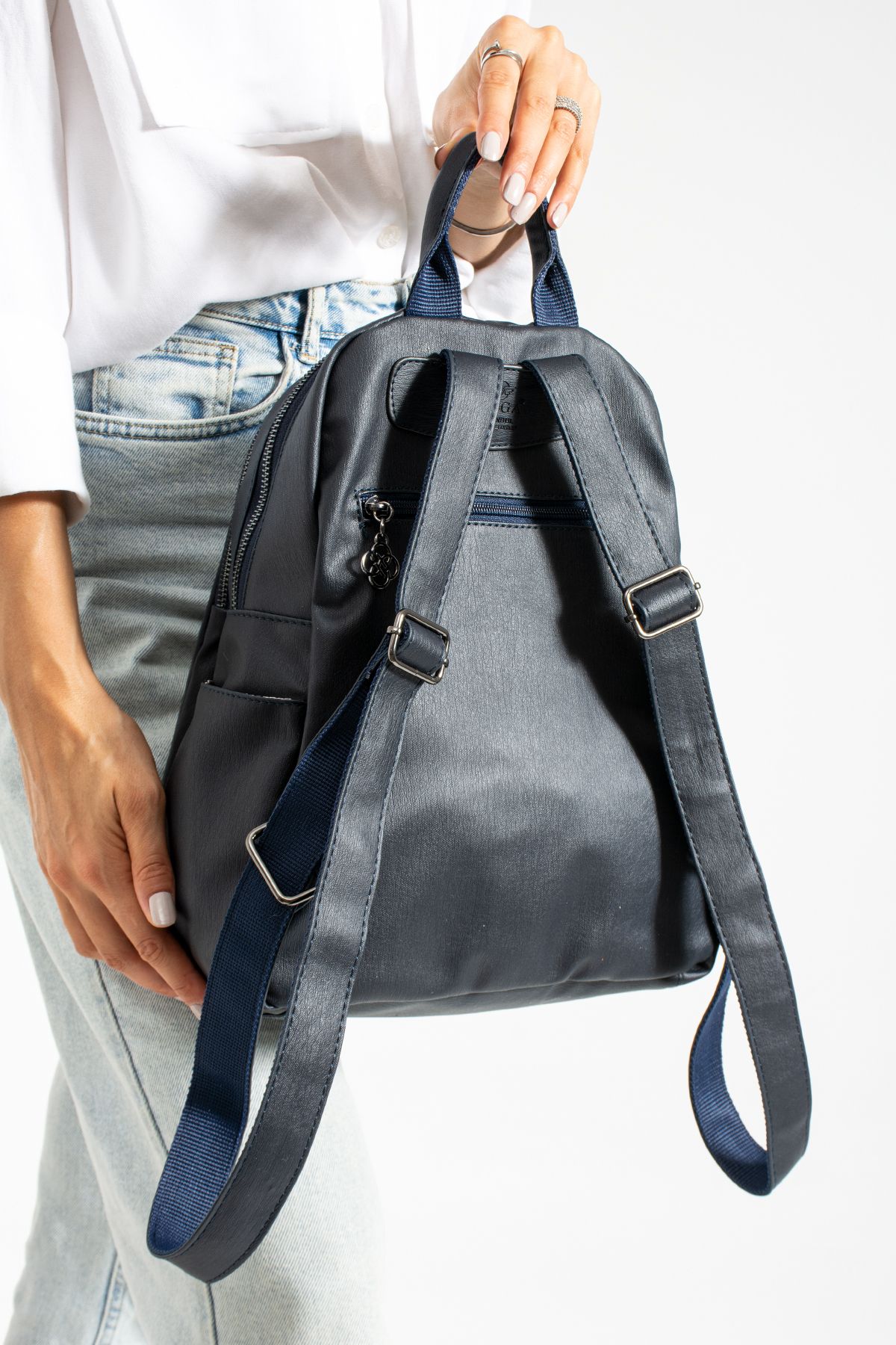 Dark blue hot sale backpack women's