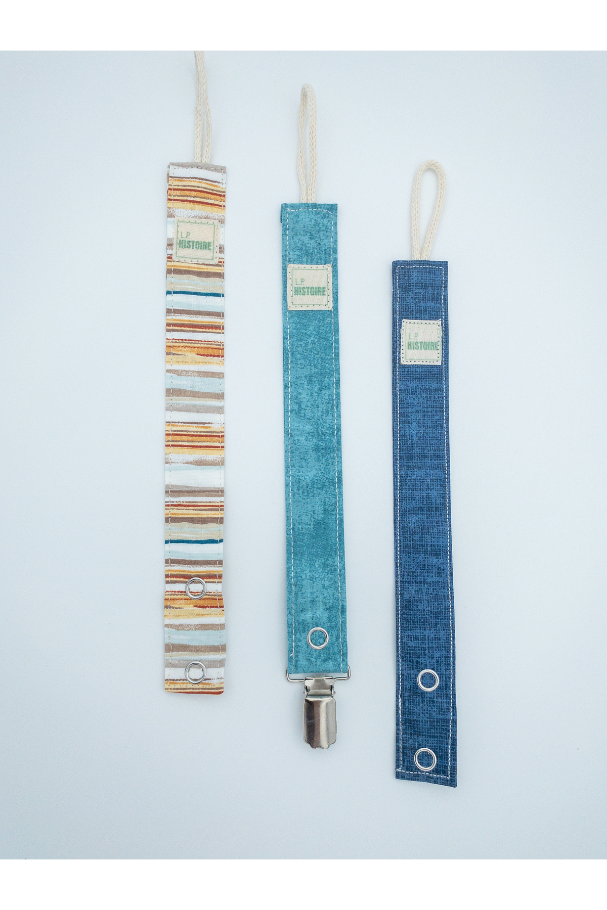 Le Petite Histoire 3'lü Emzik Askısı - Emzik Zinciri %100 Pamuk - Yıkanabilir fotoğrafı 2 (önizleme)