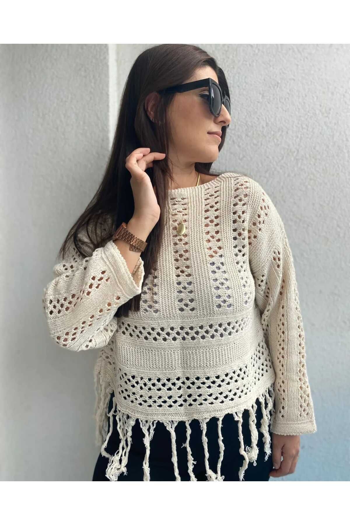 BELLA HAYAL BUT K Sweater Beige Regular fit Trendyol