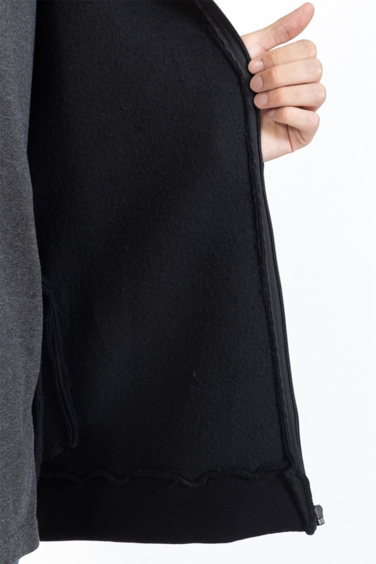 SuFd E Ticaret-3 thread Thick Full Zipper SweatCoat with Rasterized Inside 8