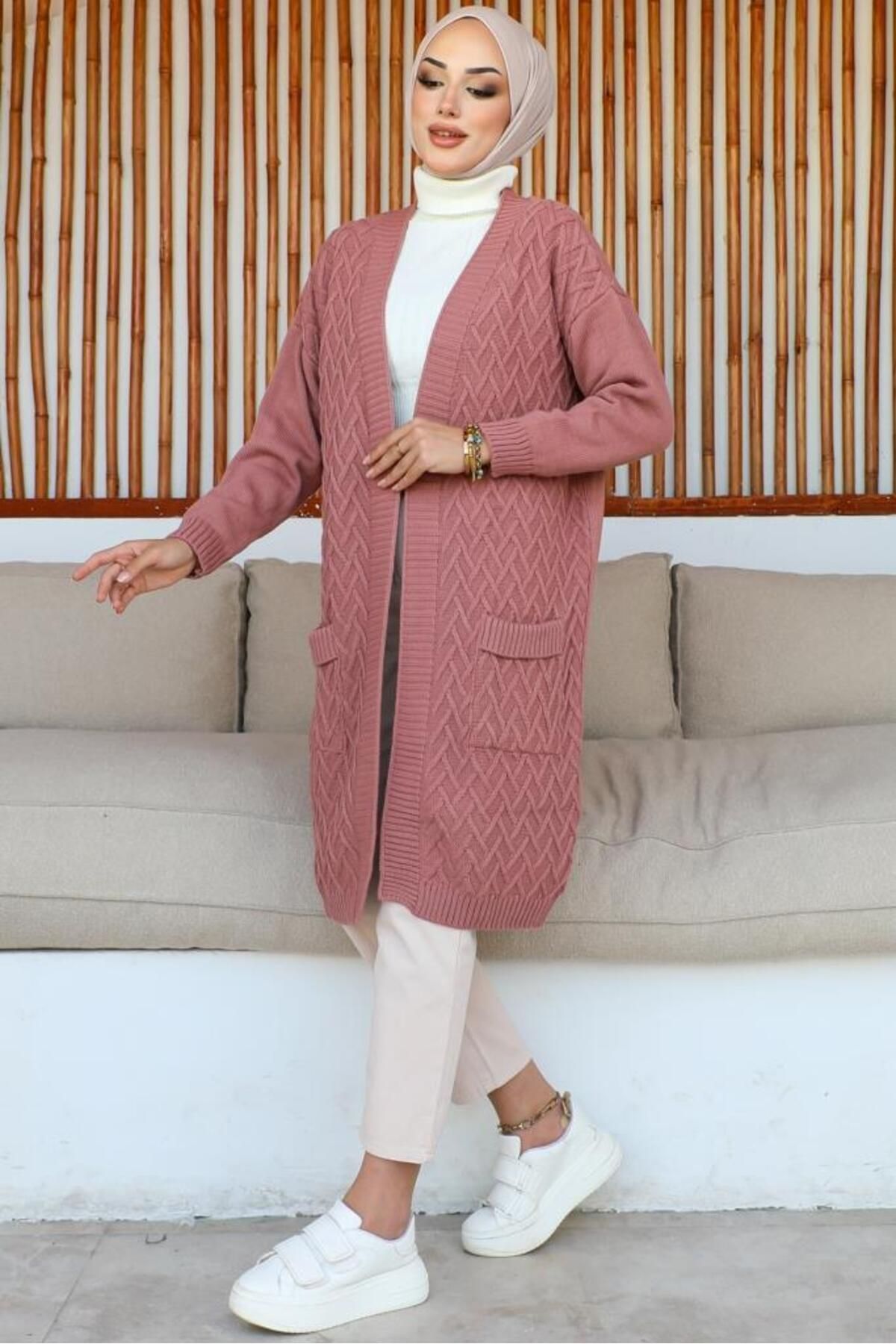 Dusty rose shop long cardigan