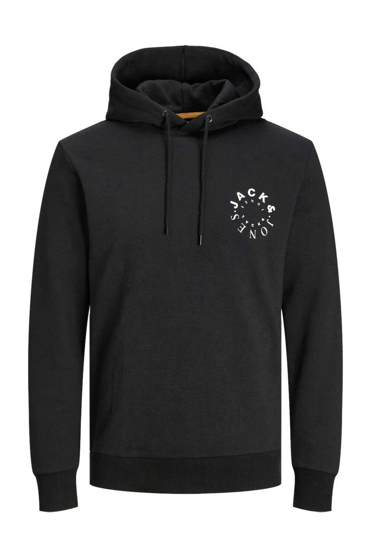 سویشرت مردانه مشکی جک اند جونز | TYC5H45TRN169590964759550 اورجینال - تصویر 4
