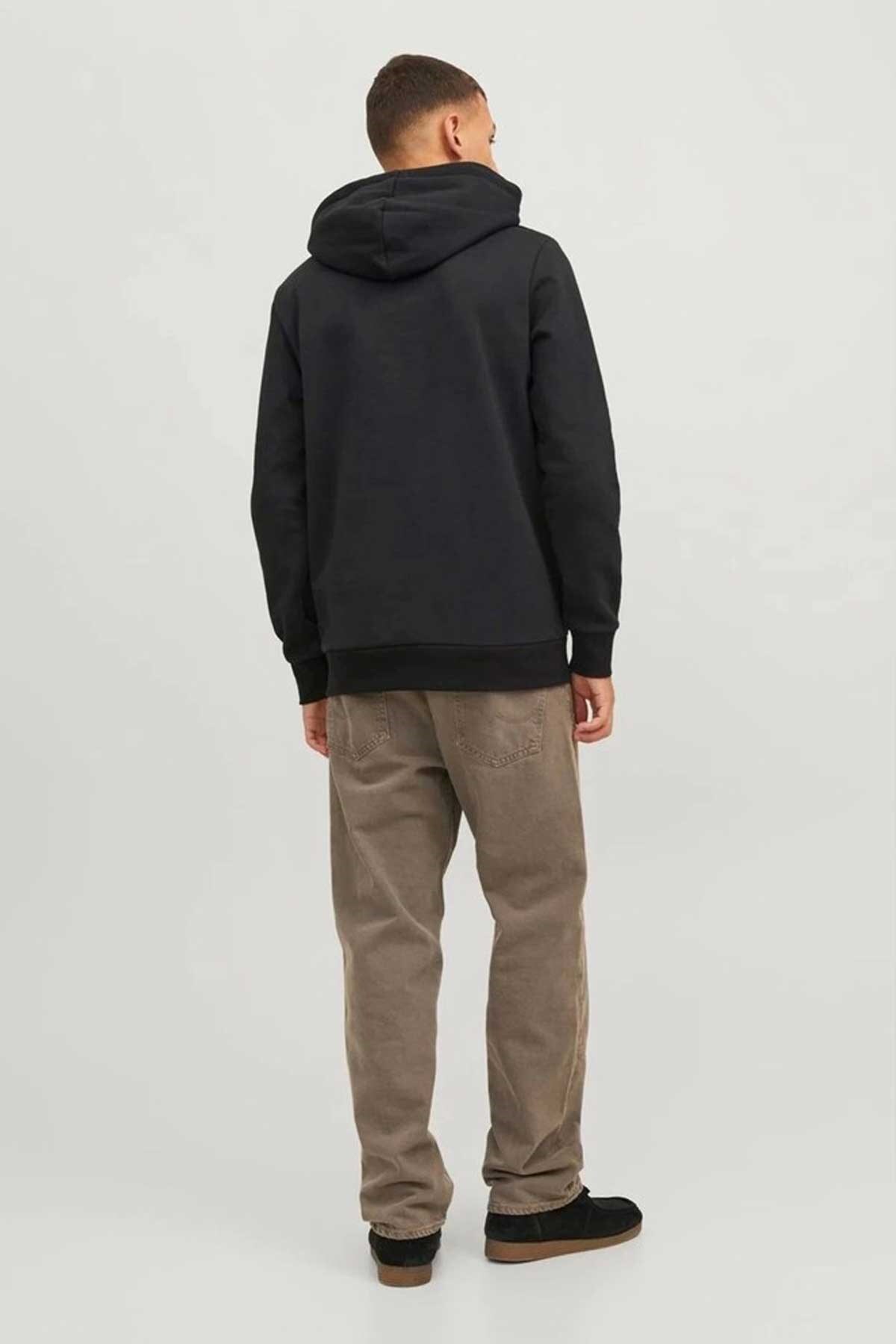 سویشرت مردانه مشکی جک اند جونز | TYC5H45TRN169590964759550 اورجینال - تصویر 3