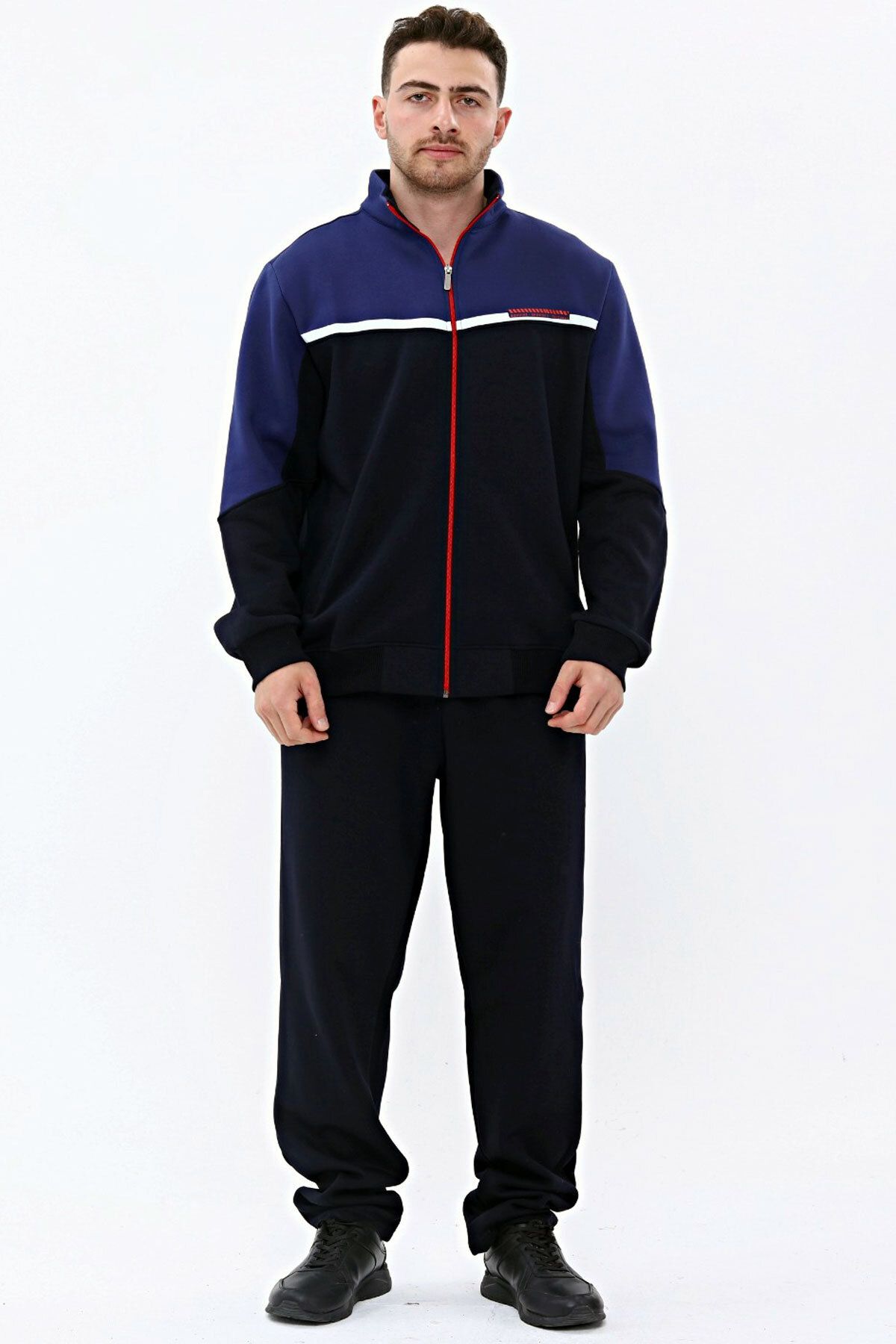 Marco Ferry Navy Blue Men s 3 Thread Rose Gold Half Turtleneck