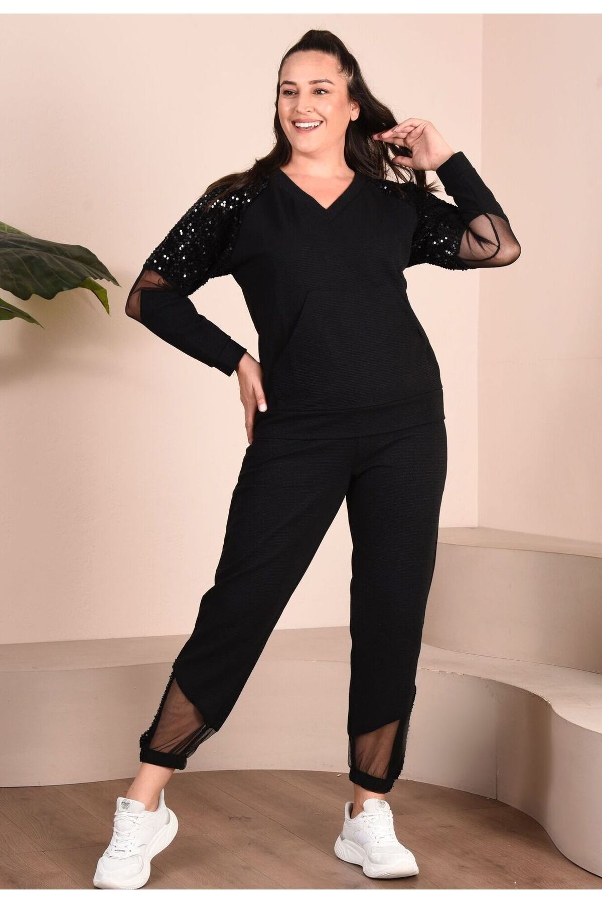 Sequin tracksuit discount plus size