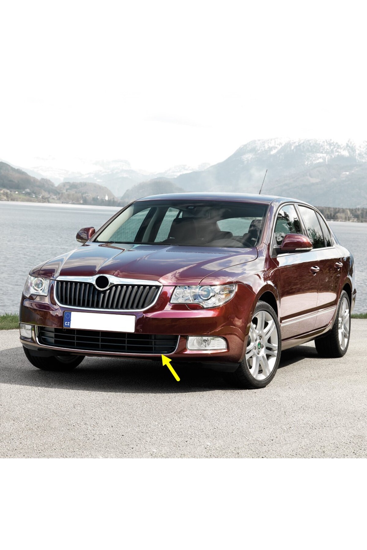 Bisra Skoda Superb 2 2009-2013 Uyumlu Ön Tampon Orta Izgara Sol