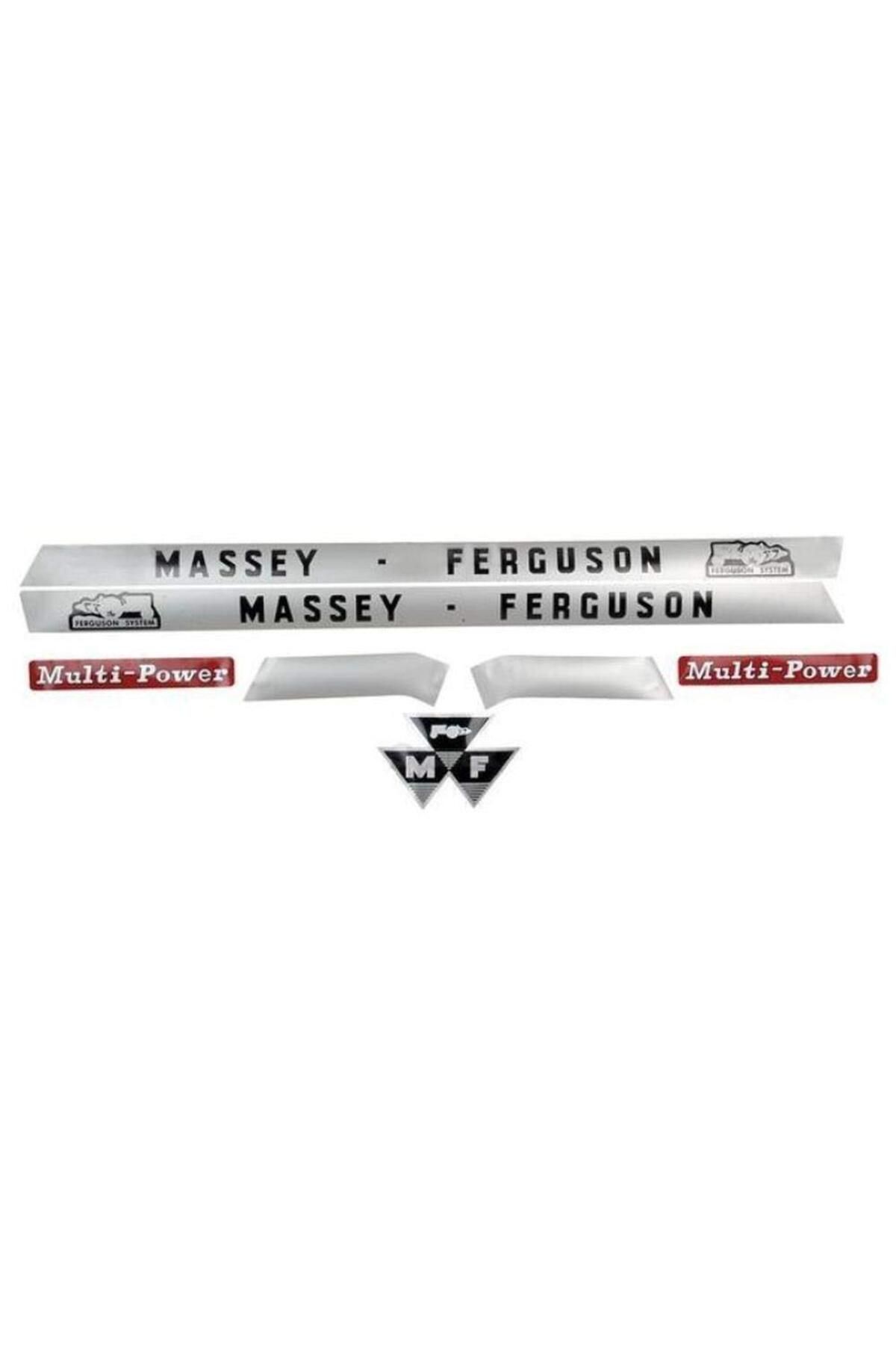 PARÇA KAPIMDA-Massey Ferguson All Models Side Lettering Set Boxed 7 Piece Multi Power Matte Gray Color 1