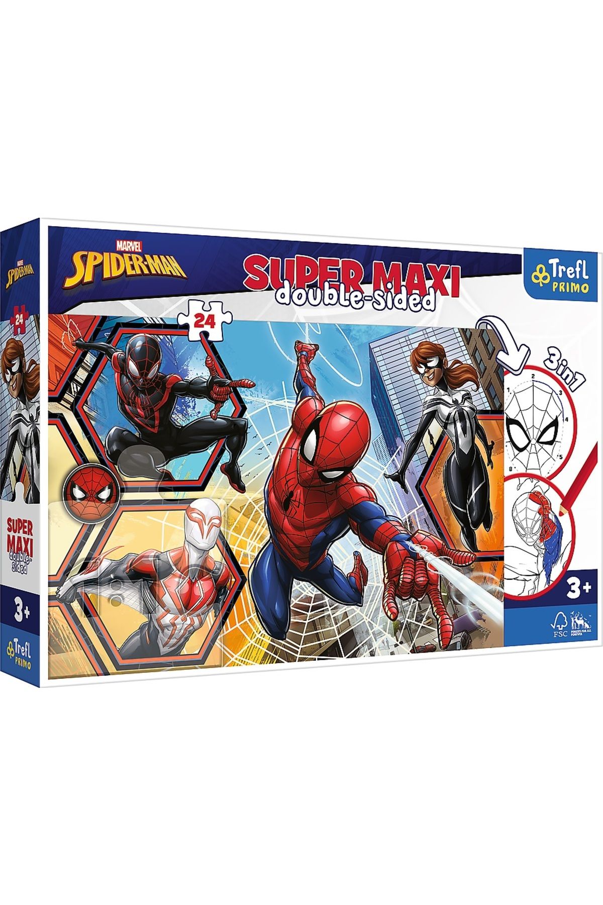 Vardem Trefl 24 Piece Puzzle Super Maxi Spiderman LKM24 PieceSuperMaxiSpiderman
