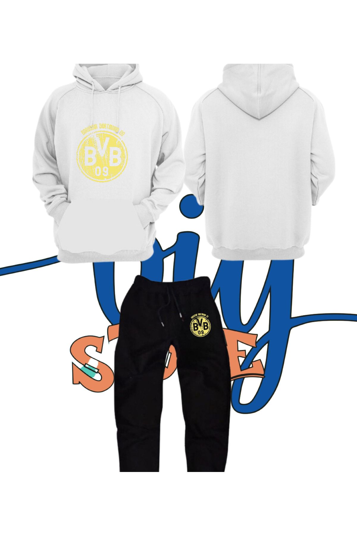 Biy Store Borussia Dortmund Emblem Logo Team Jersey Front Printed