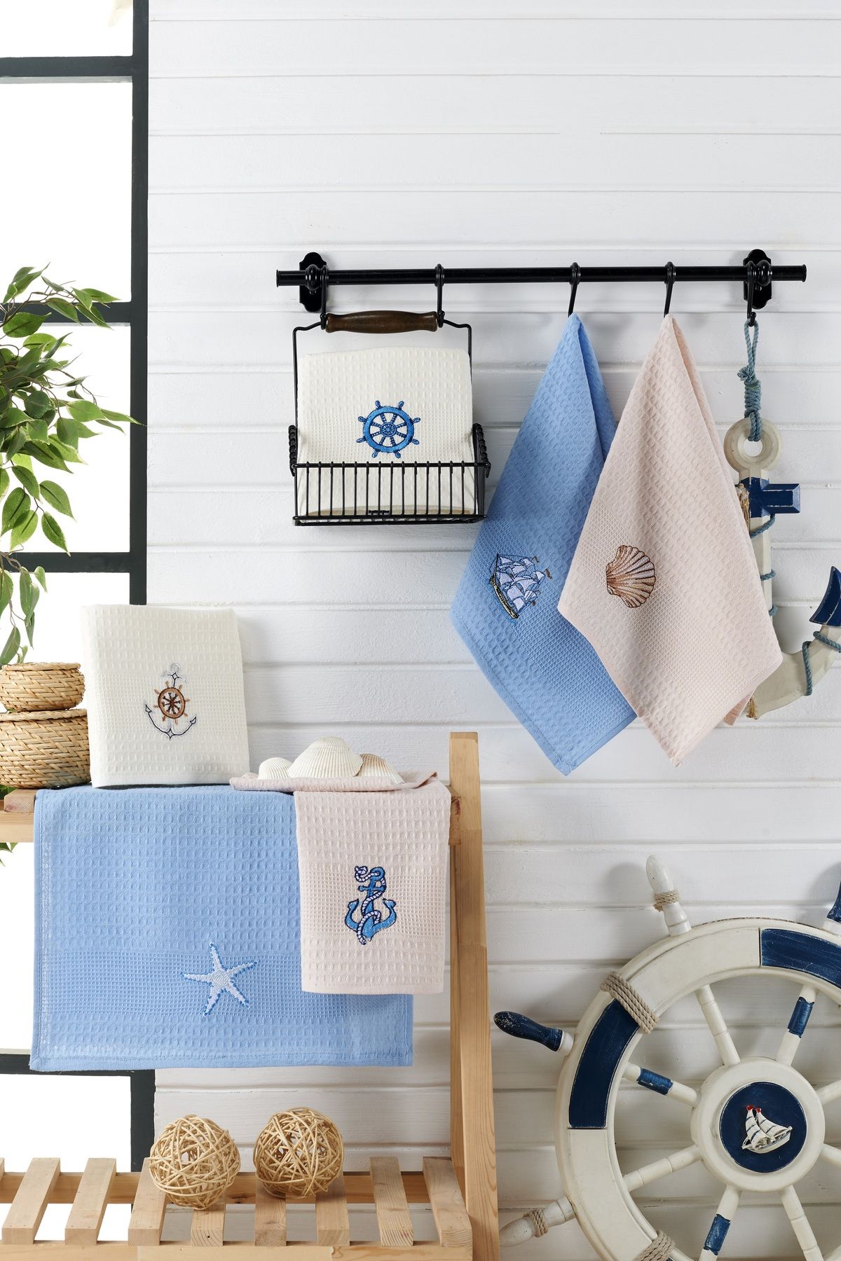 Riverya Kitchen Towel Blue Cotton