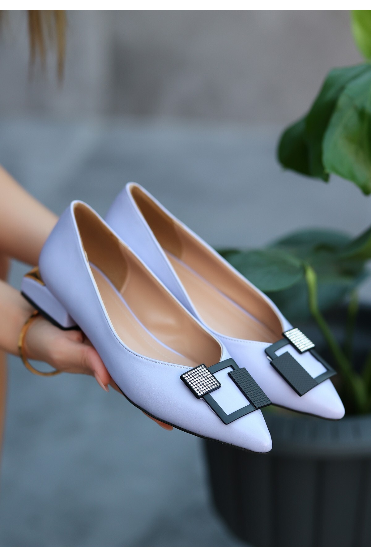 Bokis Lila Cilt Topuklu Ayakkabı