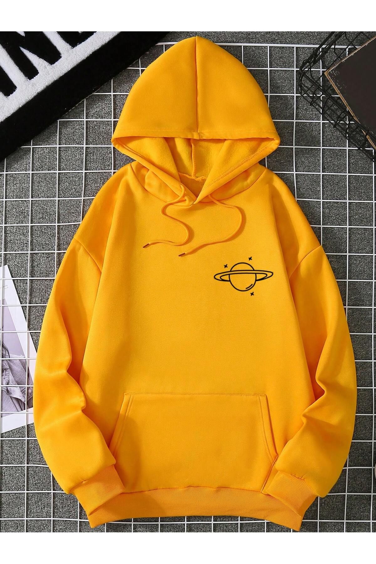 Yellow saturn hoodie sales