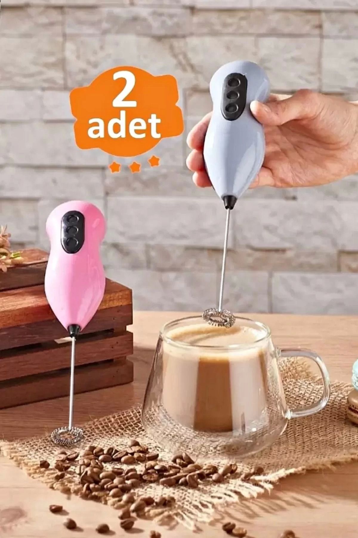 LOVE in KITCHEN 2 pack Coffee Frother Mixer Milk Stirrer