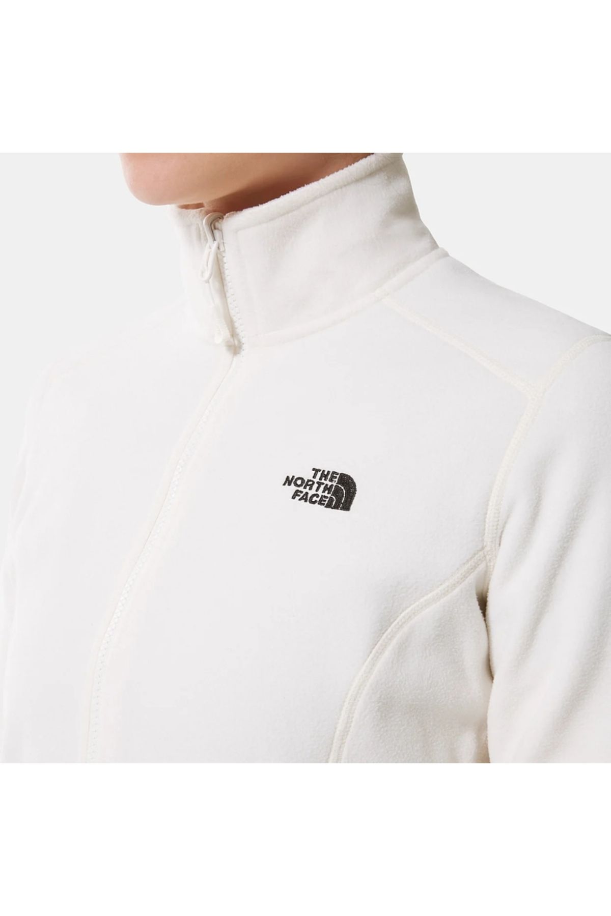 The North Face 100 Glacier Full Length Zipper Women s White Fleece