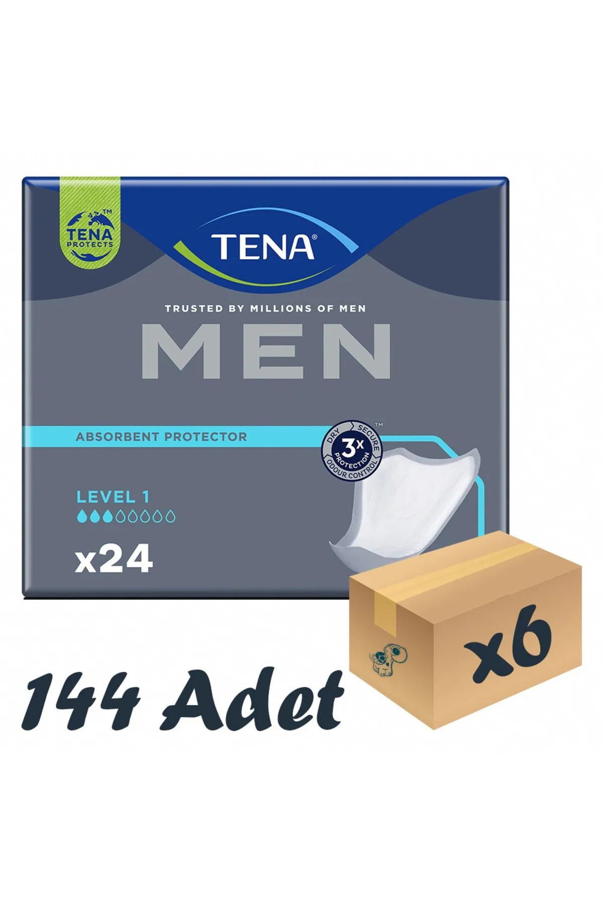 TENA Men Level 1 Erkek Mesane Pedi 144 ADET