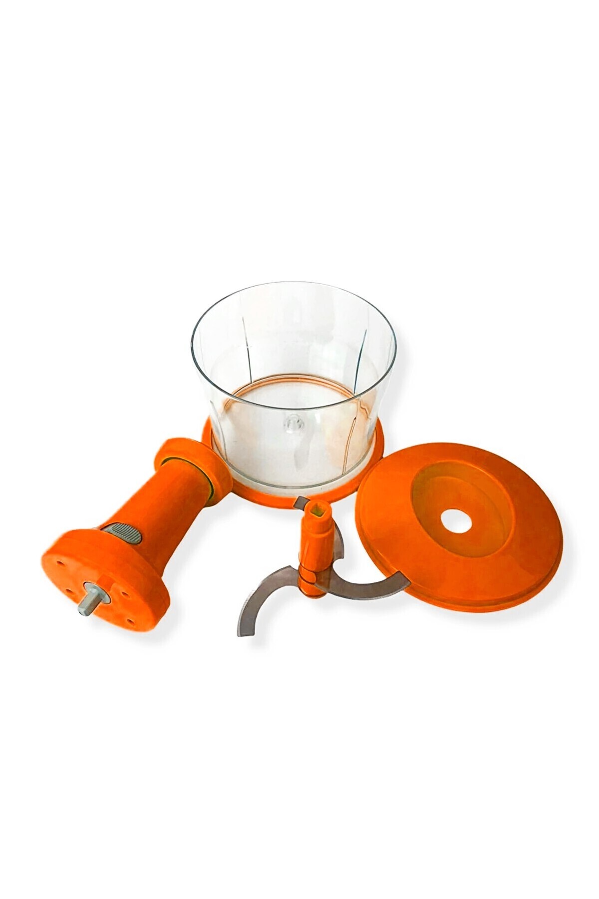 Basmalı El Rondosu Çelik Bıçaklı Rondo Üstten Basmalı Pratik Doğrayıcı El Rondosu