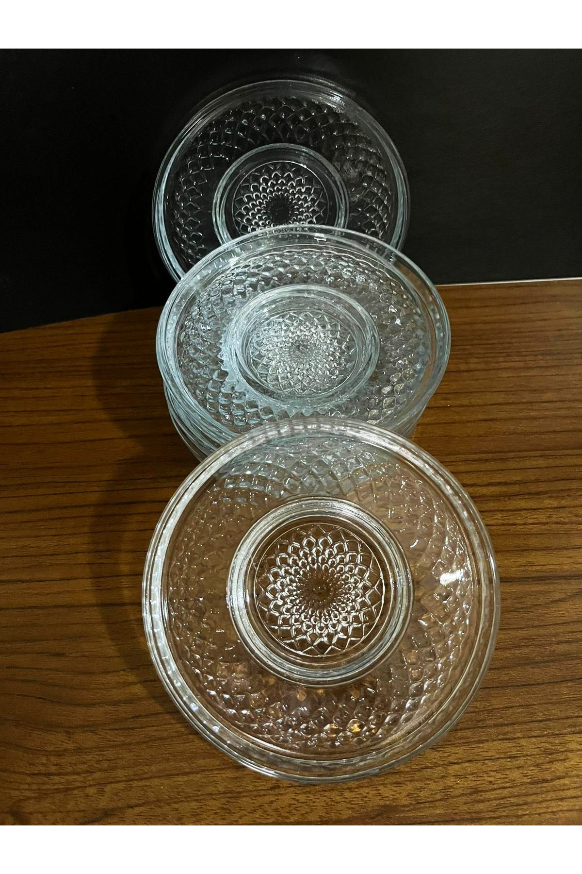 6 Pieces Glass Tea Saucer Noble Tea Saucer 6pcs Stylish Design Glass Tea Saucer 6pcs