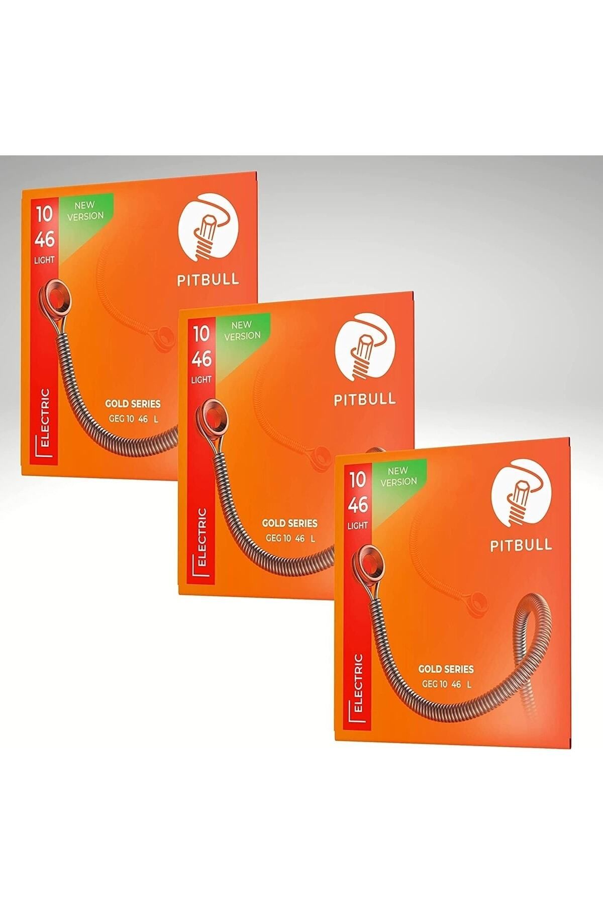 Pitbull Strings-Gold Series Electric Guitar String 3 SET (String Winder + 10 Picks) GEG 10-46 L 3PSWP 4