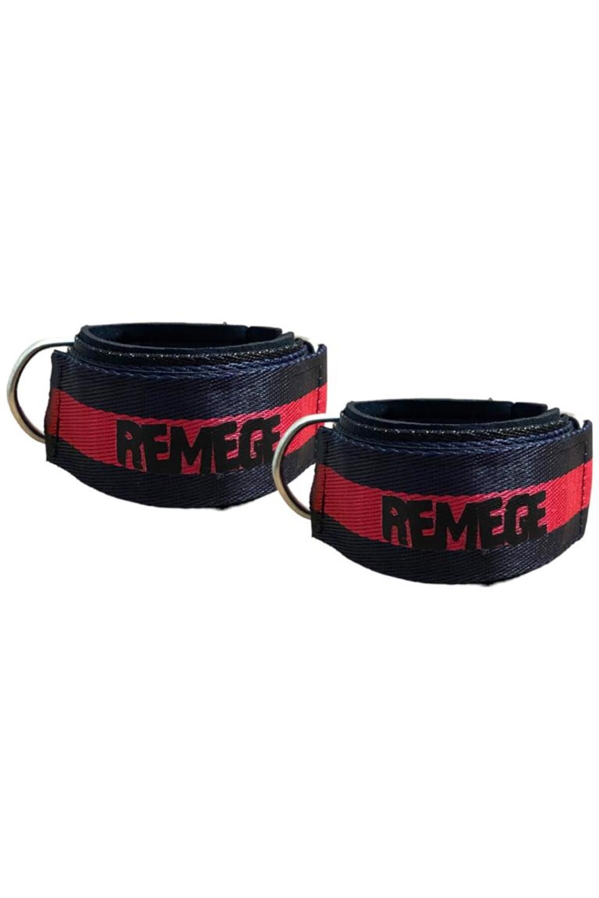 تجهیزات تمرینی مشکی نوار مچ پا بند D Ring دستگاه کشش مقاومت در برابر تنظیم تایر 2 قطعه REMEGE