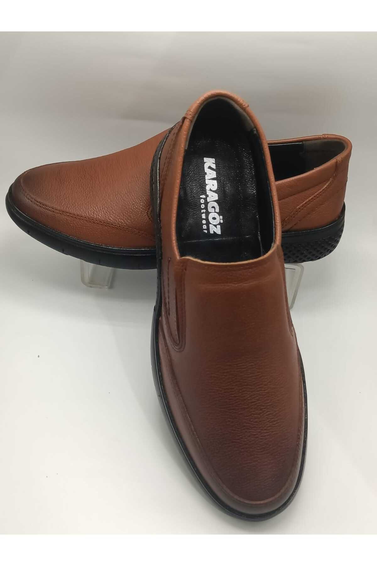 only my store Men s Winter 100 Leather Tan Classic Dad Shoes winter stitched sole ORTHAPEDIC
