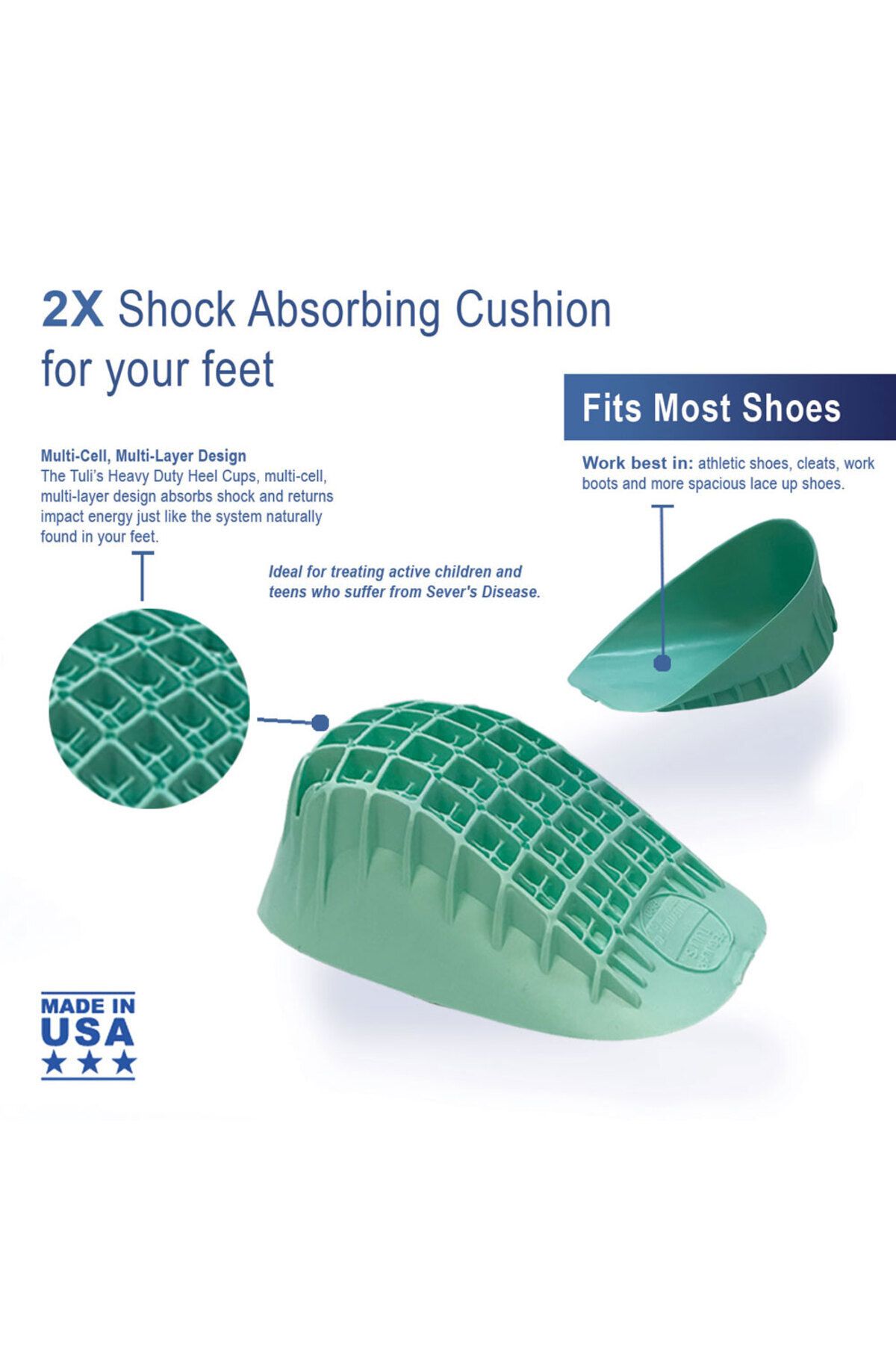 Heavy duty heel cups clearance