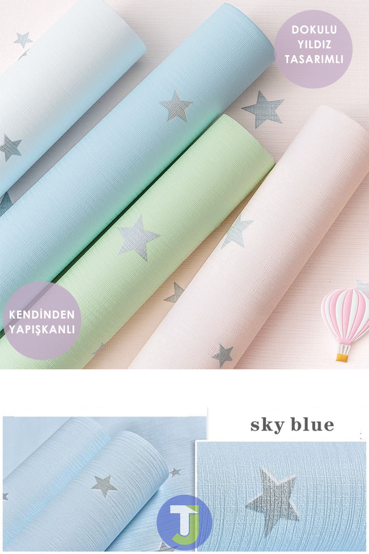 Technojet-Self Adhesive Star Look Kitchen Wall Cabinet Kids Room Covering 60X100cm 4