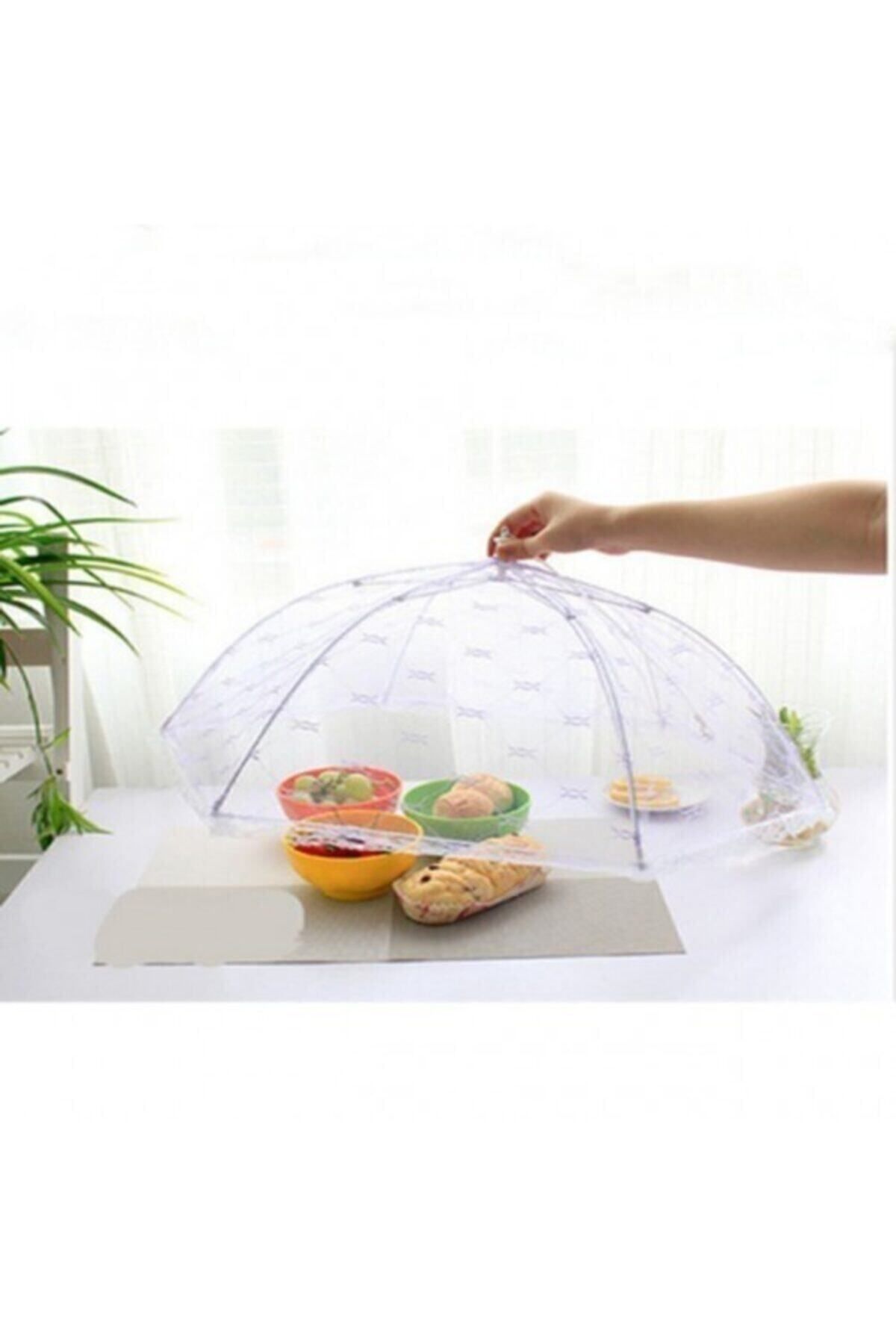 yeni11 Umbrelă De Protecție Alimentară Culoare Albă Protector De Muște Pentru Alimente Plasa De Țânțari Din Tul - One Size