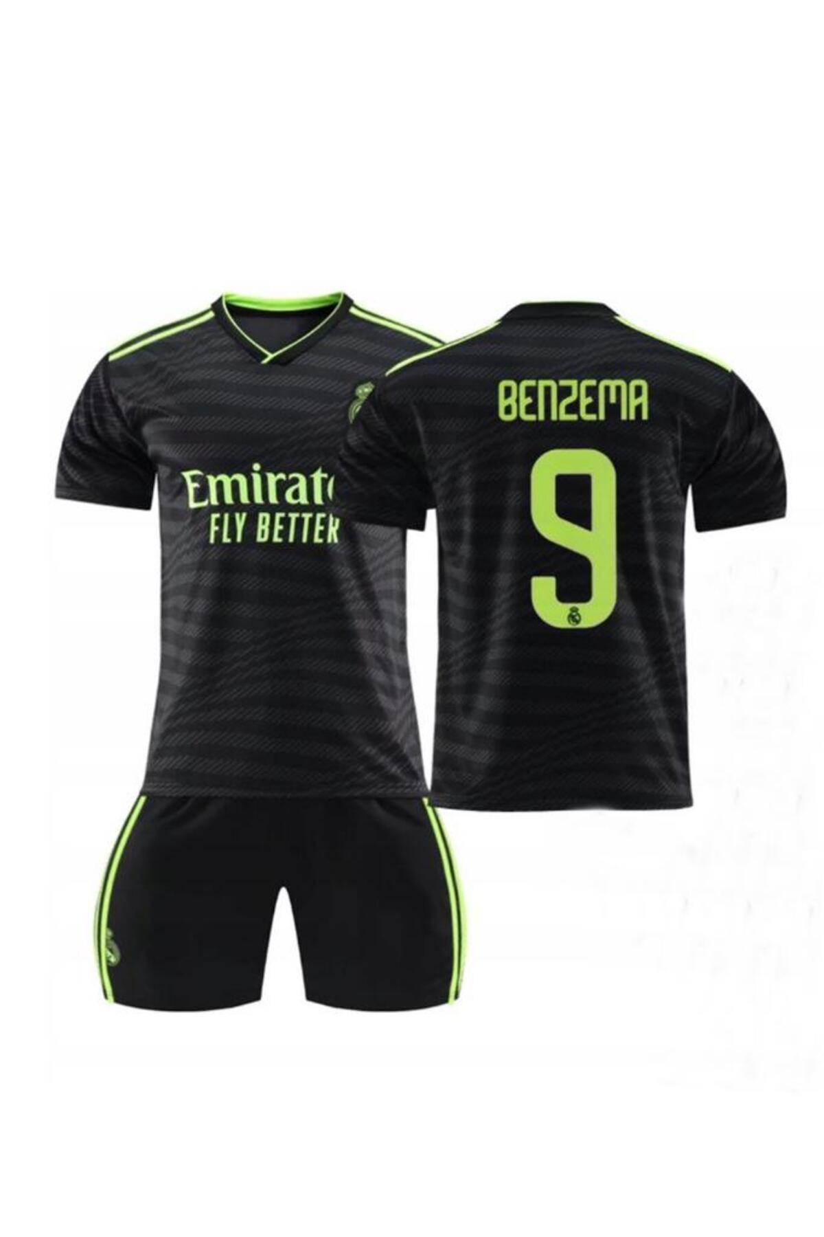 Black and green shop football kit
