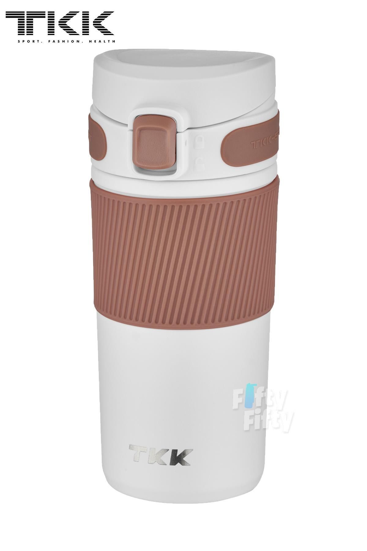 فلاسک سفید فنجان قهوه لیوان فولادی TKK 450 میل تا 6 ساعت عایق استیلر Thermos 2001 Vagonlife