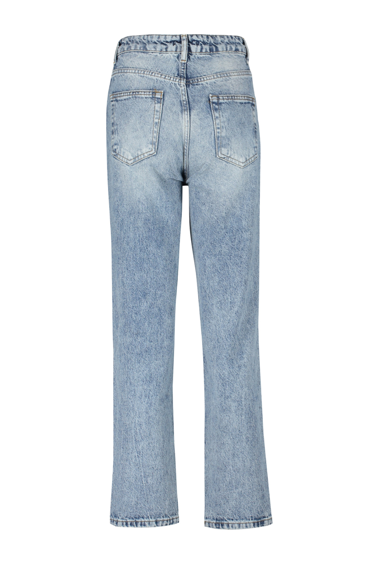 Trendyol Collection-Blugi drepți cu talie înaltă albastru închis TWOAW24JE00082 8