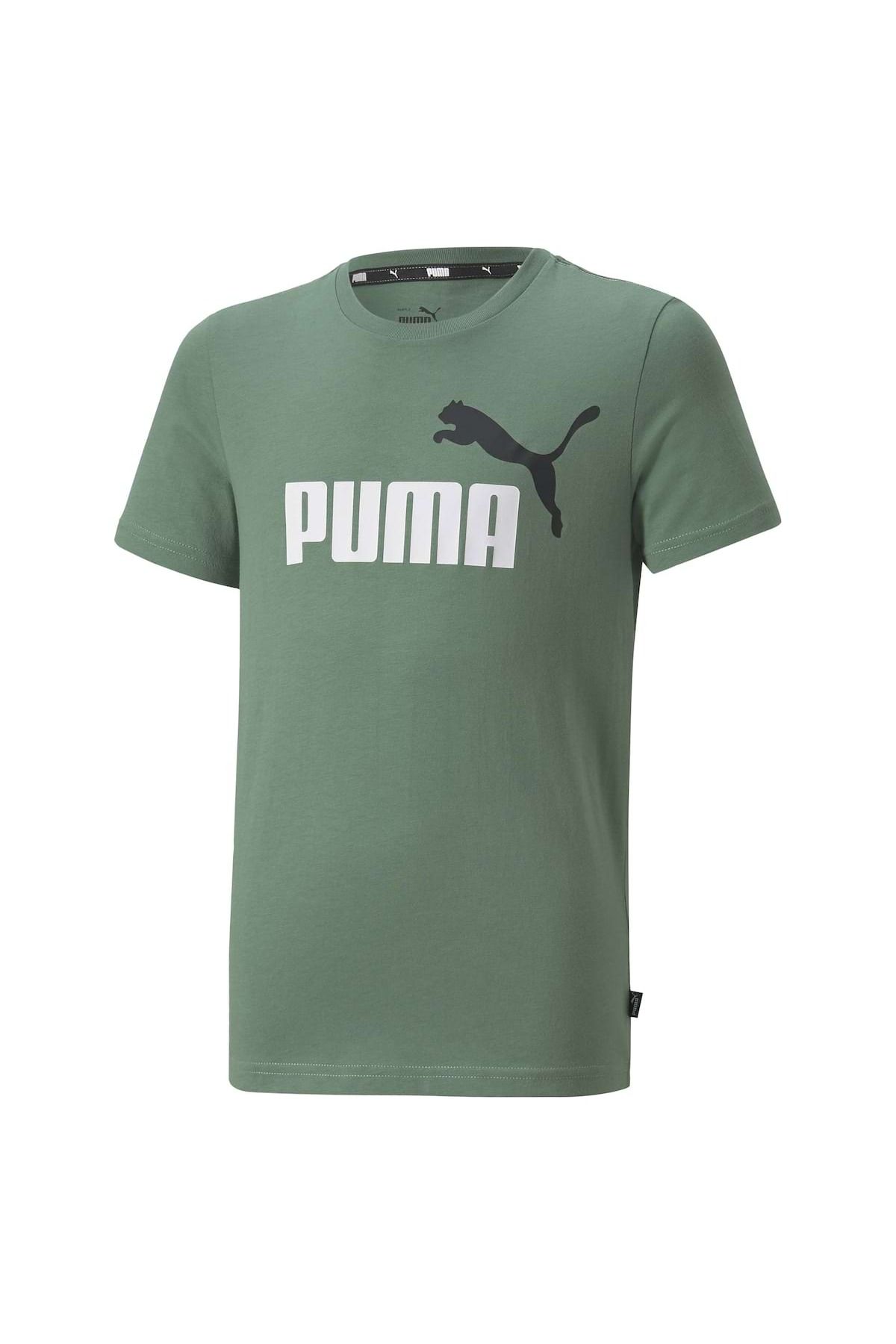 2 Logo Puma Col Tee, Kurzarm, - T-Shirt uni - ESS+ Jungen Trendyol Rundhals,