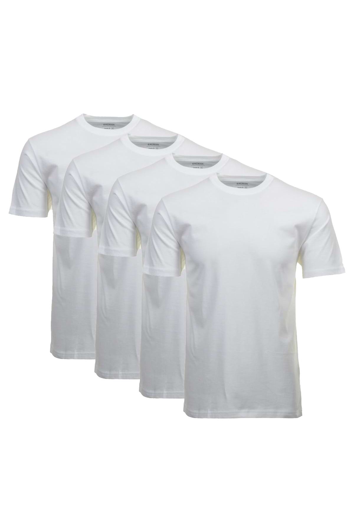 Ragman-Herren T-Shirt 4er Pack - 1/2 Arm, Unterhemd, Rundhals 1