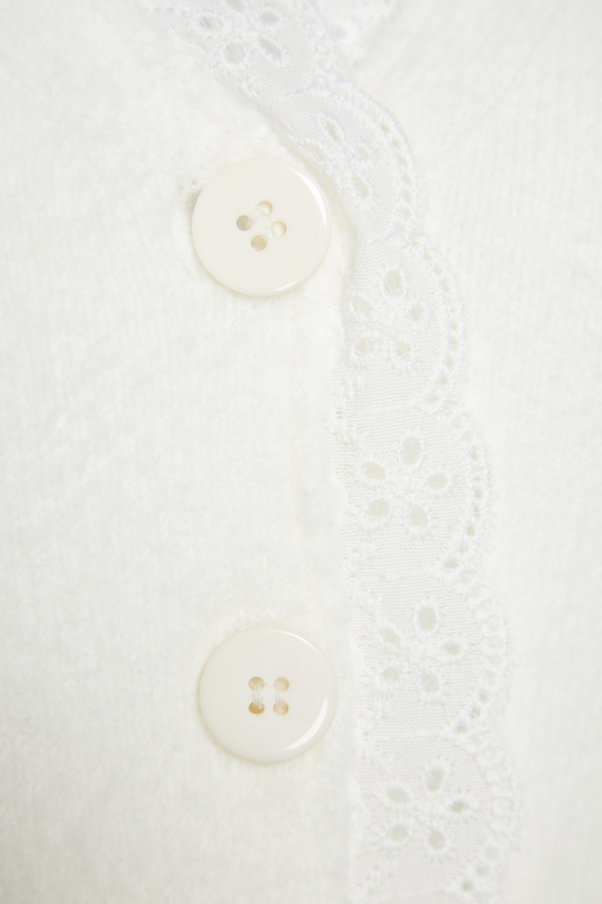 Trendyolmilla  Ekru Yumuşak Dokulu Dantel Detaylı Triko Hırka TWOAW24HI00131 - Görsel 7