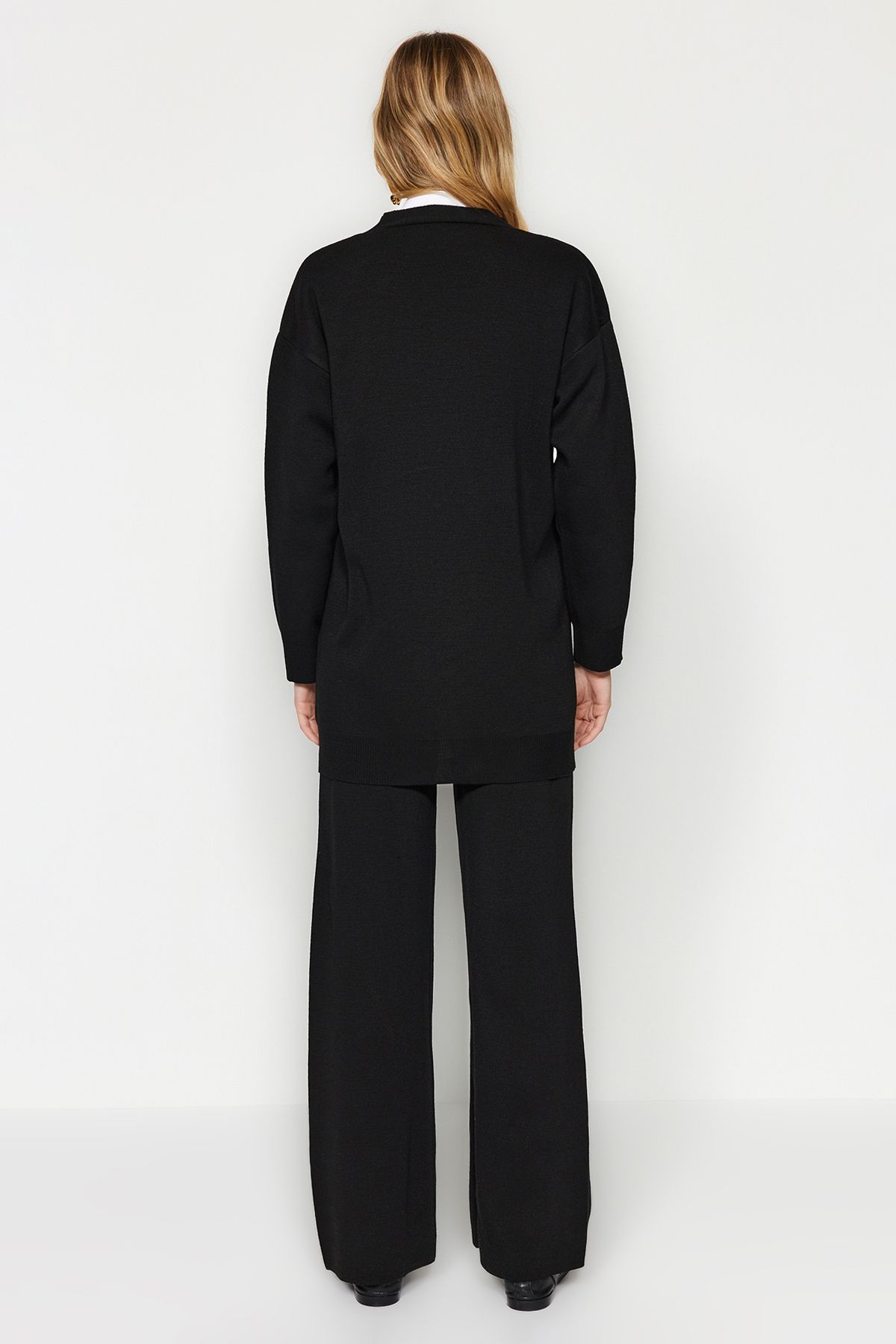 Trendyol Modest-Μαύρο Σετ Πλεκτά Ζακέτα και Παντελόνι - TCTAW24US00048 5