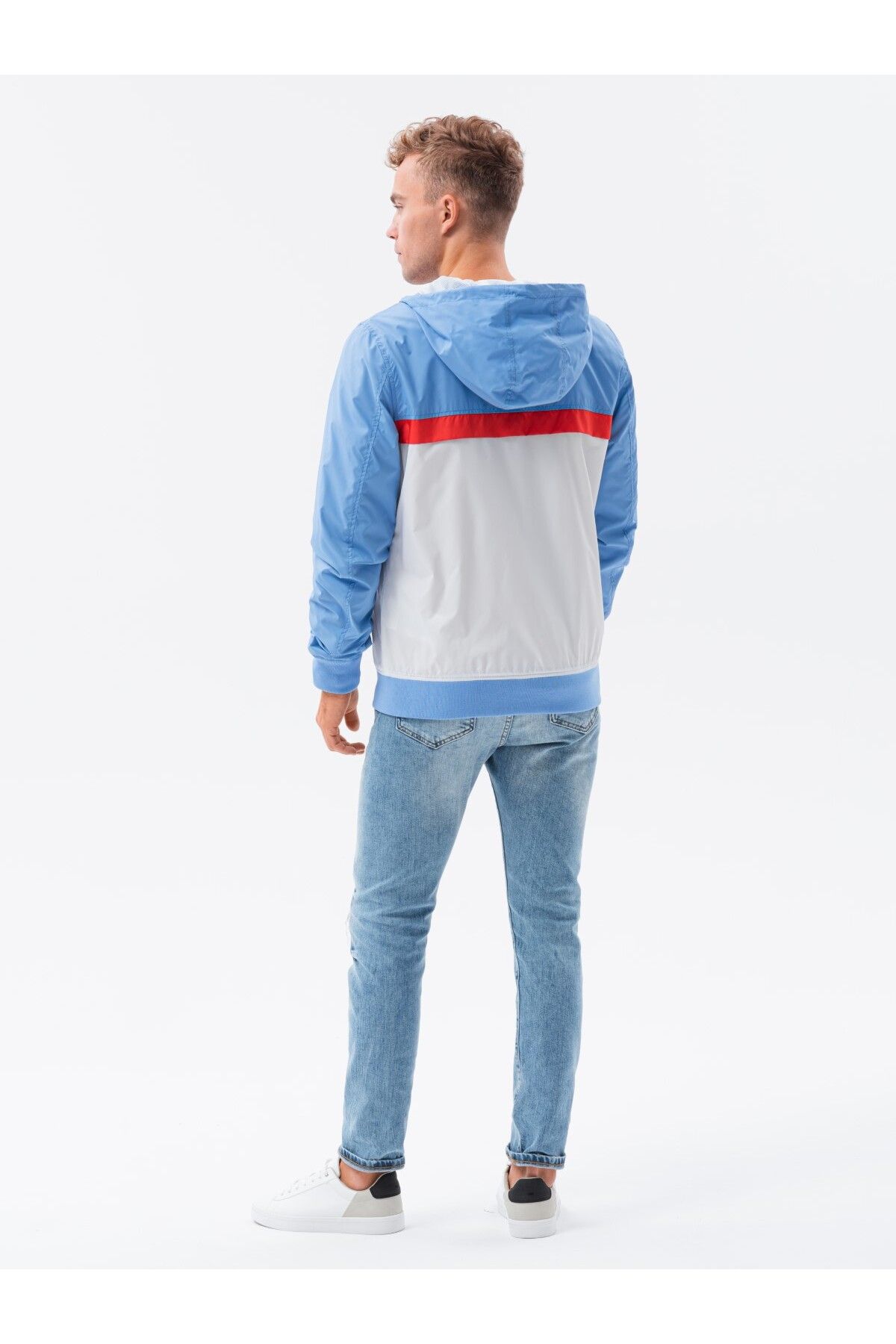 OMBRE-Herren Overgangsjacke C438 - Béžová/Ecru barva 7