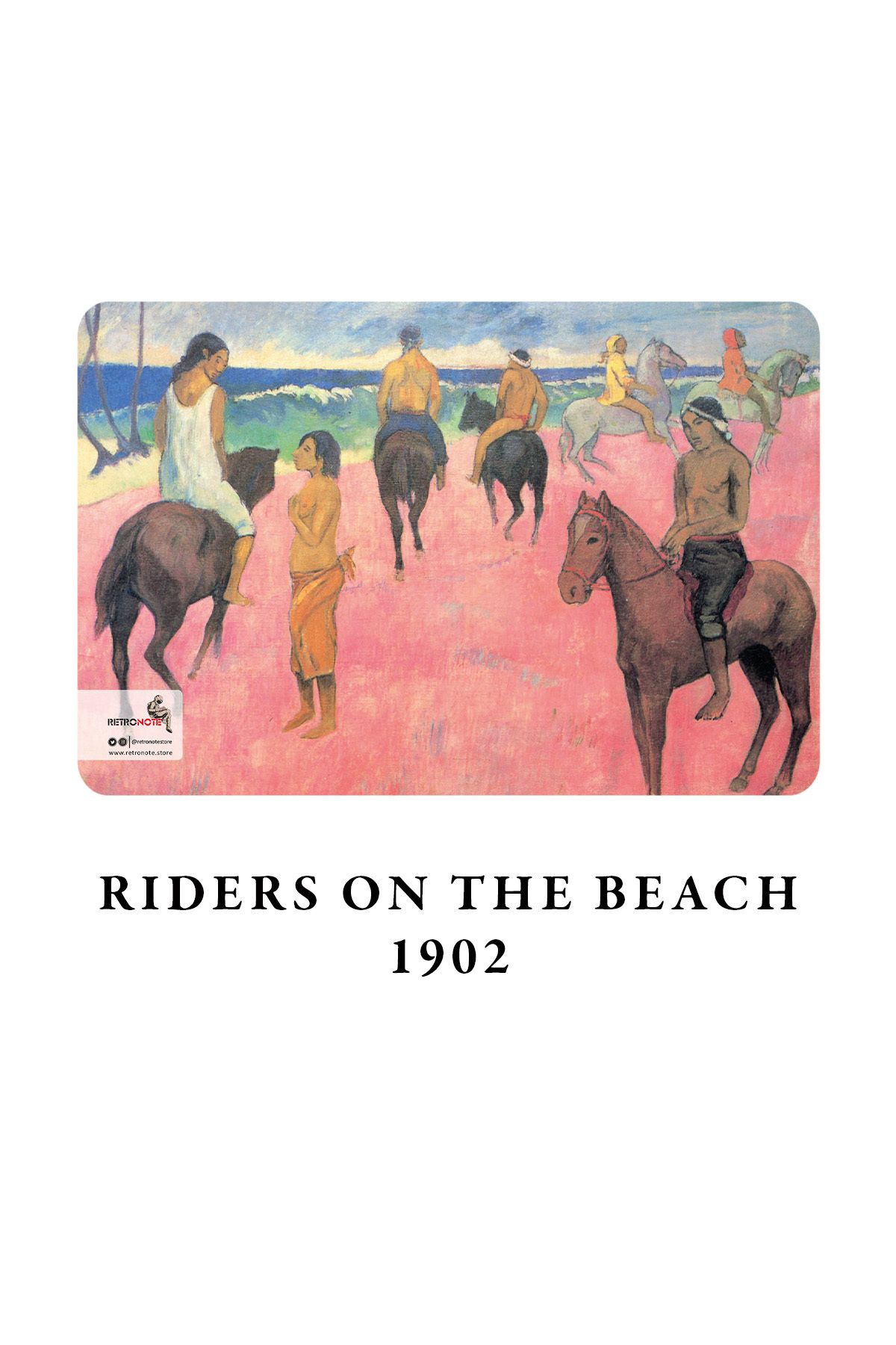 retronote-Paul Gauguin 4-Piece Notebook Set - Technique And Style Series - Unlined - 64 Pages - 10,5x14cm 5
