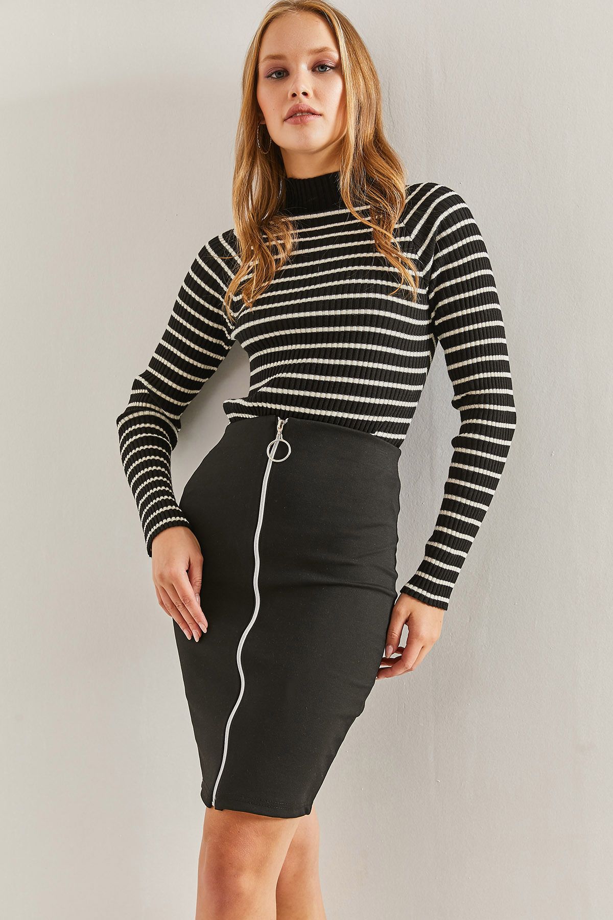 Zipper store skirt outfit