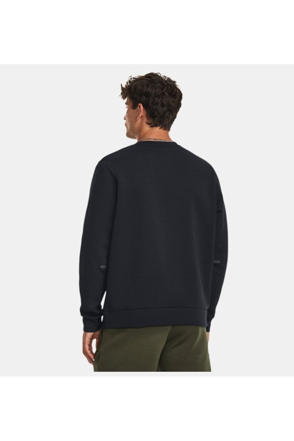 سویشرت مشکی مردانه یقه دوچرخه غیر قابل توقف UA 1381688 001 Under Armour