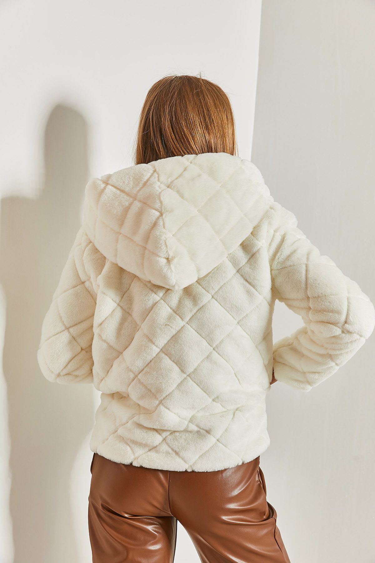 Chris fur hooded jacket pumice new arrivals stone